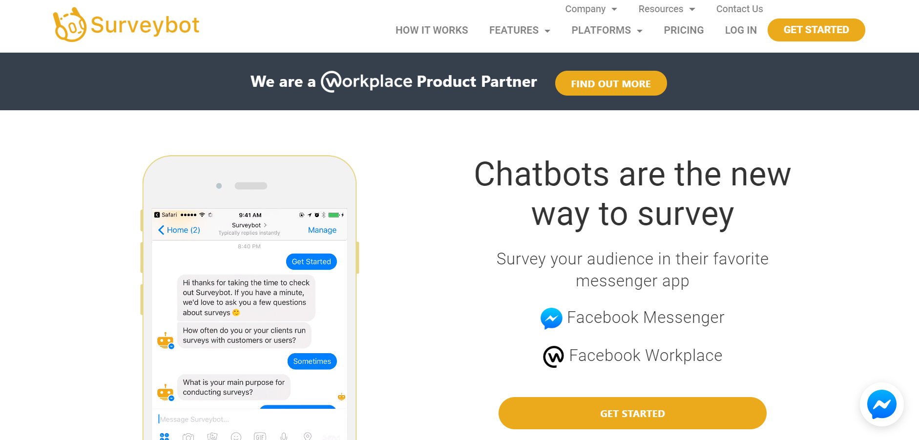 best Facebook Messenger chatbot tools - Surveybot