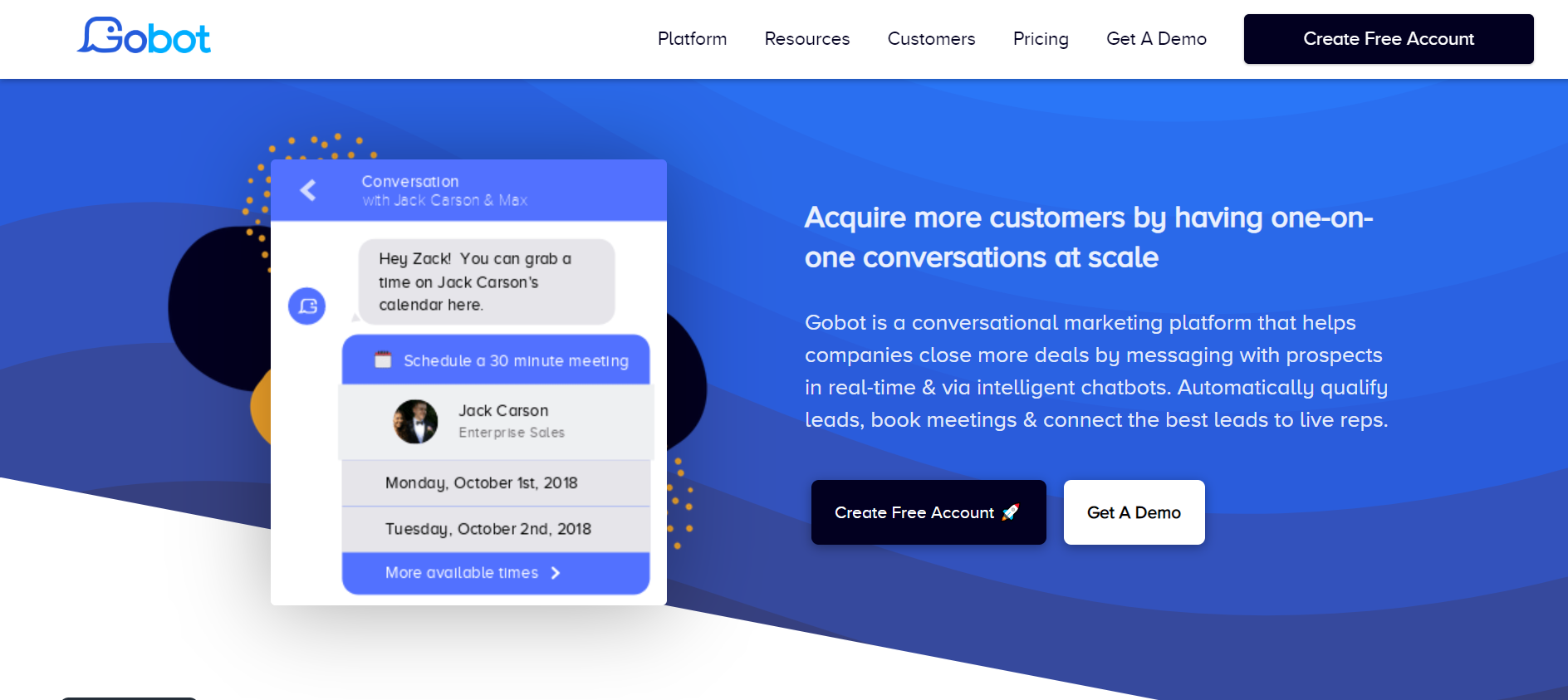 best live chat software - Gobot