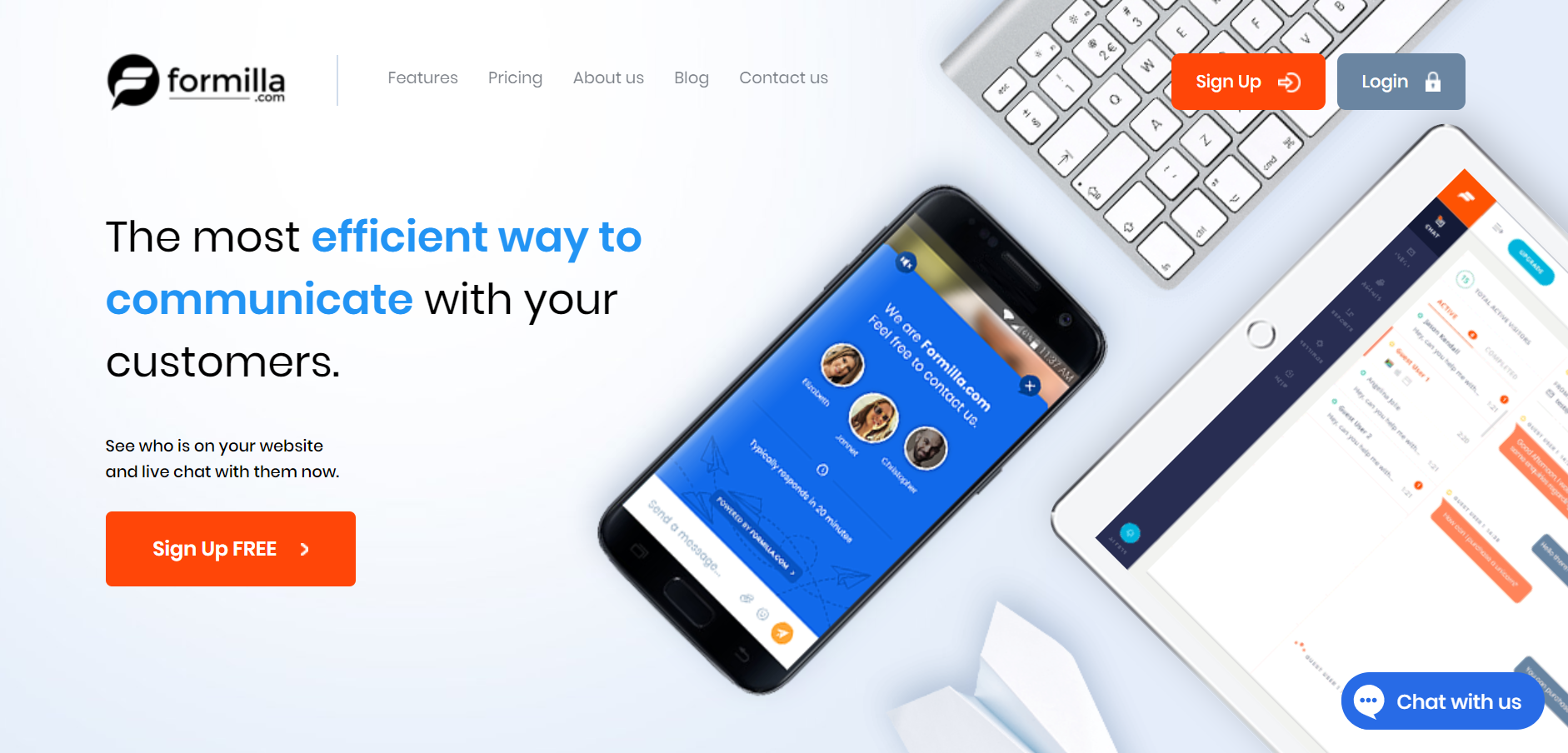 best live chat software - Formilla