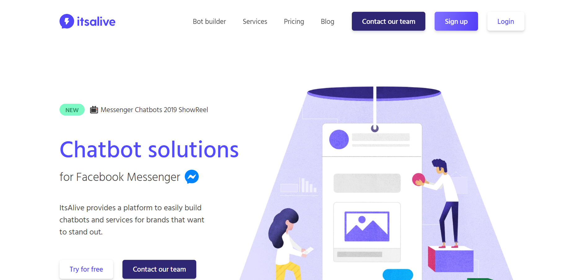 sales chatbot - ItsAlive