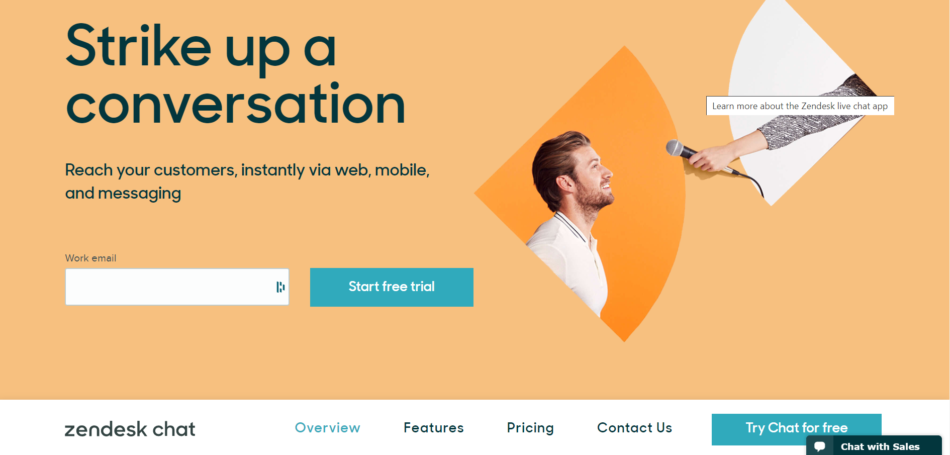 sales chatbot - Zendesk Chat