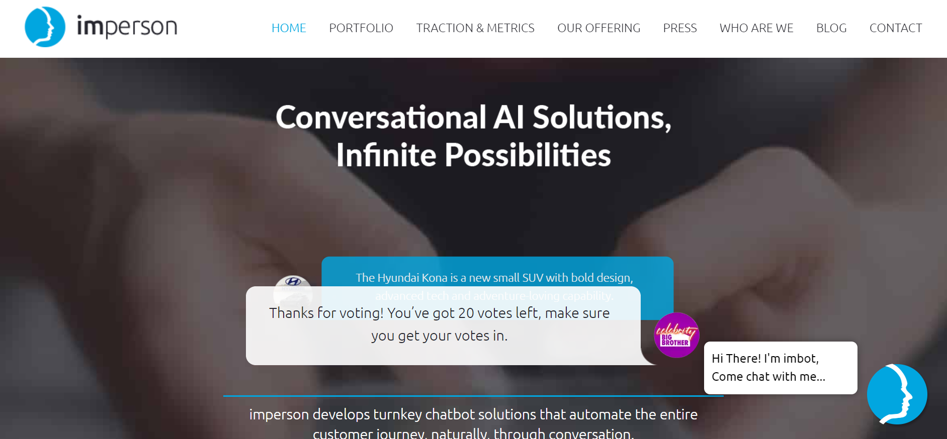 sales chatbot - Imperson