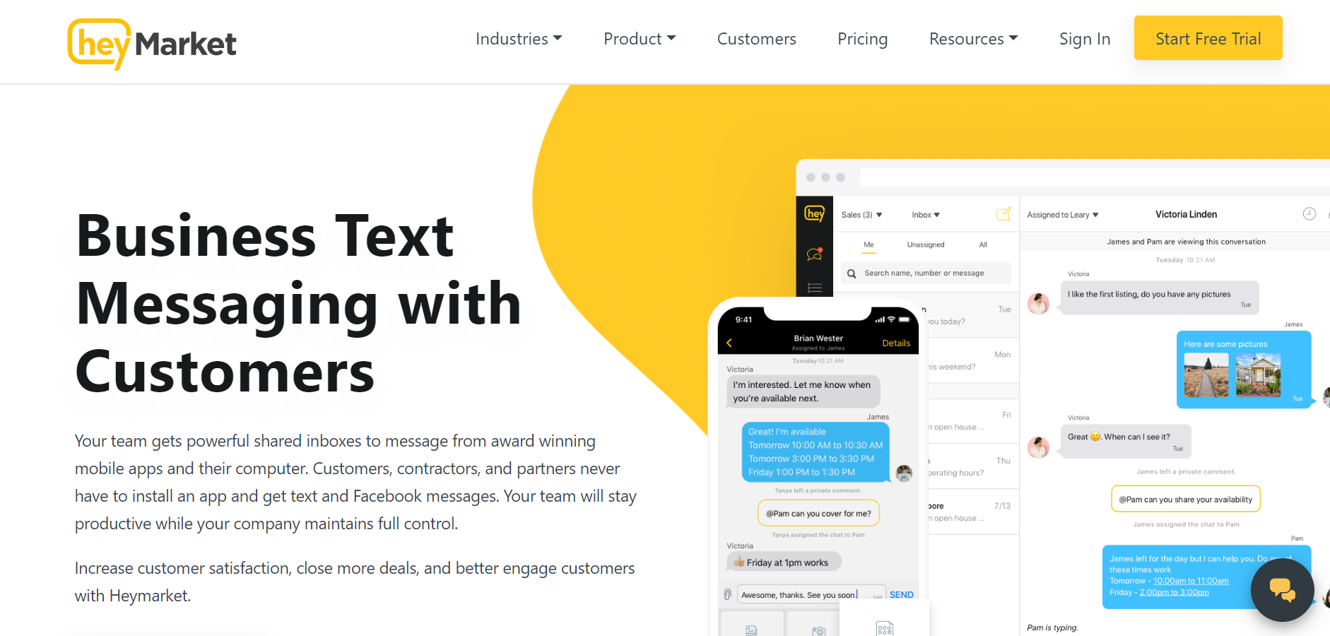 best SMS marketing services - Heymarket