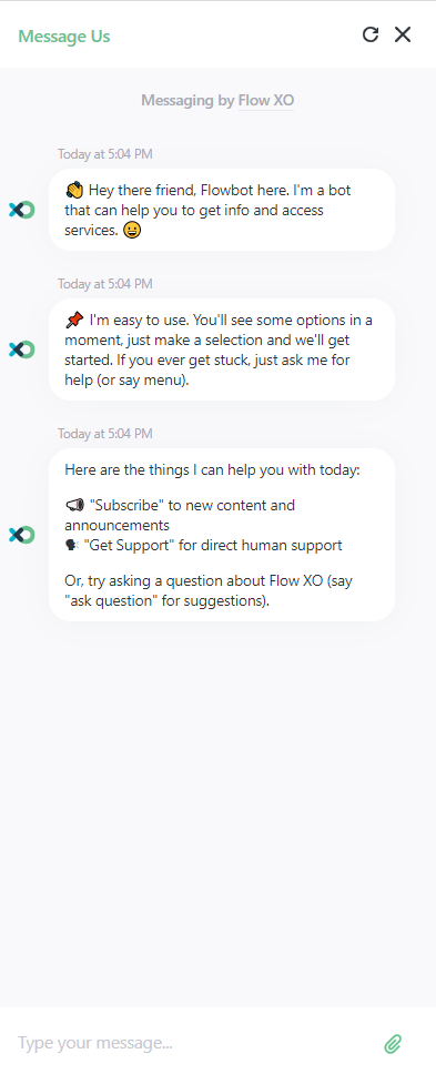 Flow XO review - Flow XO chat widget