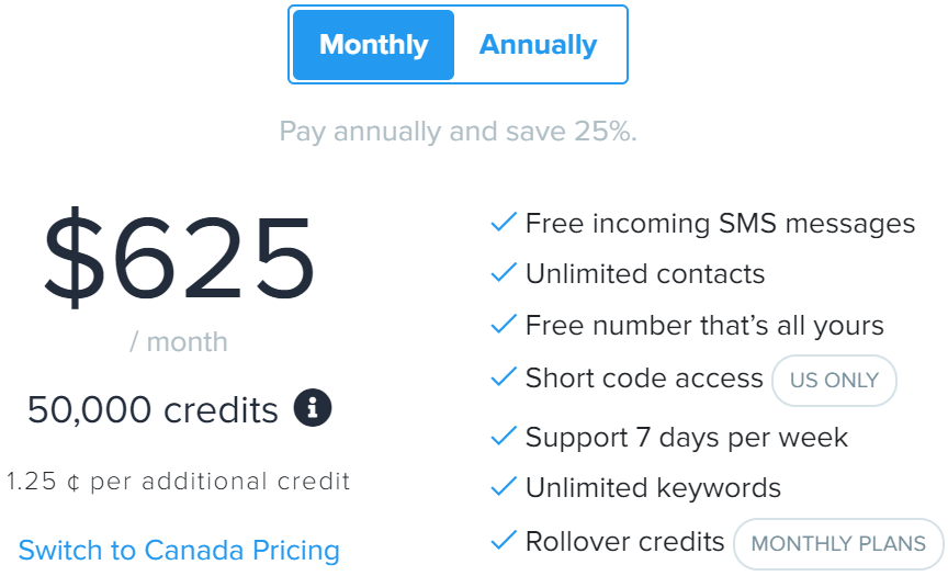 SimpleTexting review - SimpleTexting pricing
